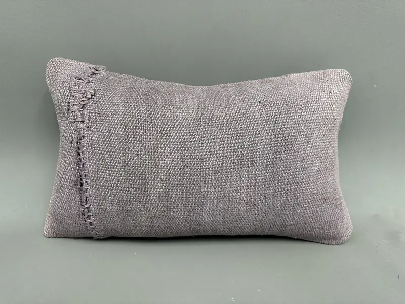 Interior Designer Pillow, Bright Pillow Sham, Kilim Cushion Sham, 12x20 Purple Pillow Cover, Kilim Pillow, Pillow Sham - 4