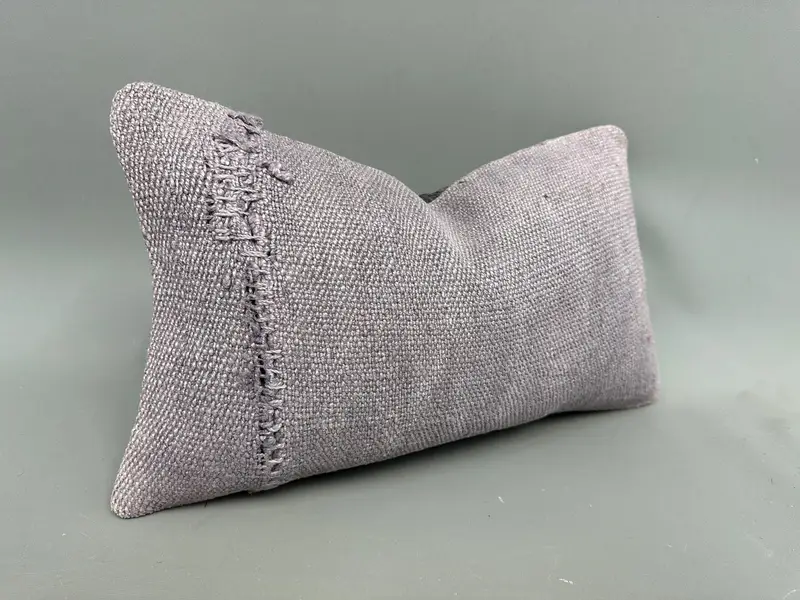 Interior Designer Pillow, Bright Pillow Sham, Kilim Cushion Sham, 12x20 Purple Pillow Cover, Kilim Pillow, Pillow Sham - 2