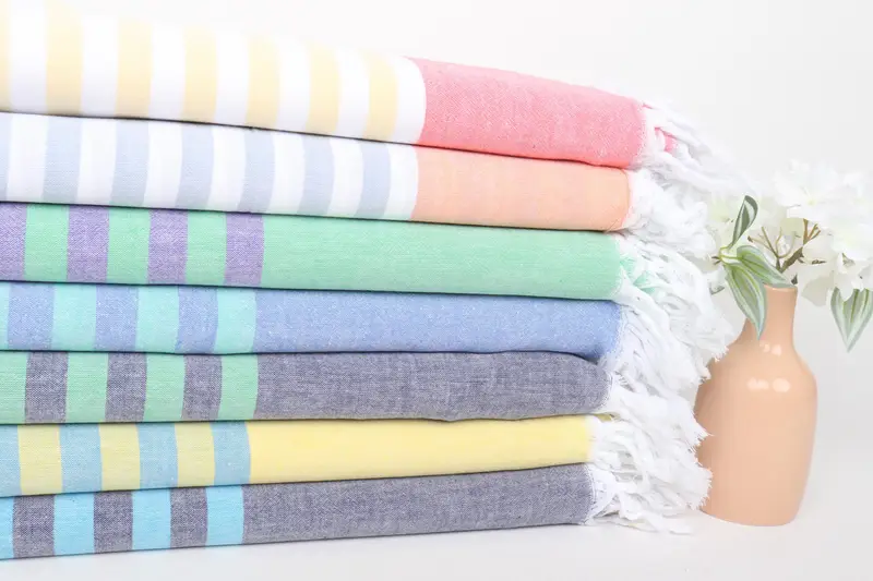 Bachelorette Gifts, Turkish Towel Beach, Customized Towels, Extra large Turkish bath towel, Scarf Towel, 70x36 Cotton Striped Towel, Bridesmaid Gift - 2