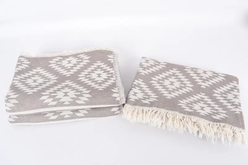 84x56 Cotton Kilim Design Towel, Bachelorette Gifts, Best Friend Wedding Gift, Throw Blanket Couch, Throw Blanket for Bed, Custom Blanket - 8
