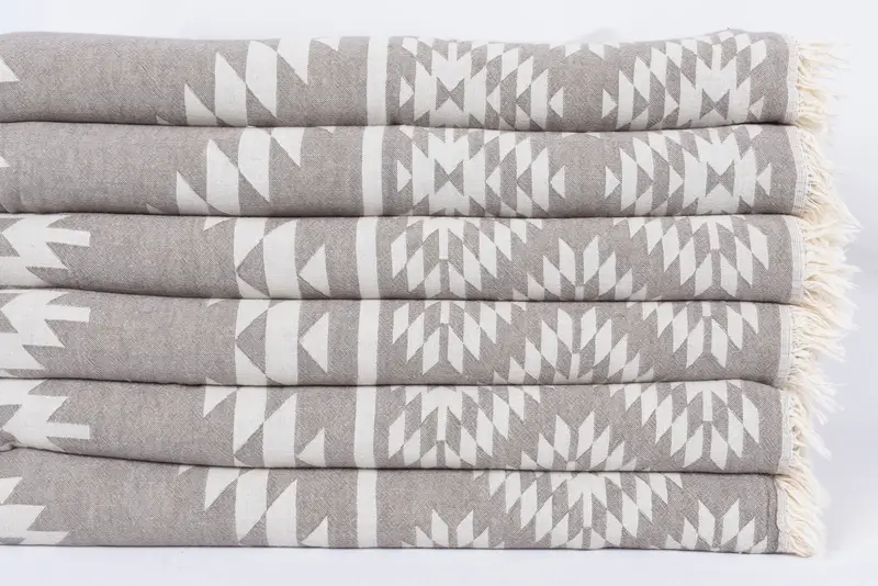 84x56 Cotton Kilim Design Towel, Bachelorette Gifts, Best Friend Wedding Gift, Throw Blanket Couch, Throw Blanket for Bed, Custom Blanket - 4