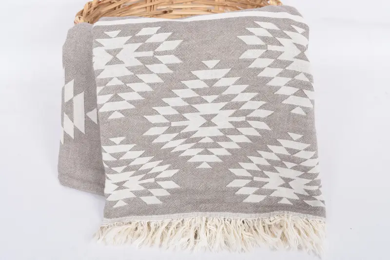 84x56 Cotton Kilim Design Towel, Bachelorette Gifts, Best Friend Wedding Gift, Throw Blanket Couch, Throw Blanket for Bed, Custom Blanket - 6