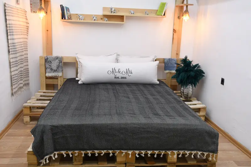 Wedding Gift Customized Blanket, Bohemian Bedspread, Throw Blanket, Turkish Blanket, Custom Wedding Gifts, Organic Throw, 84x68 Cotton Zig zag Towel - 8