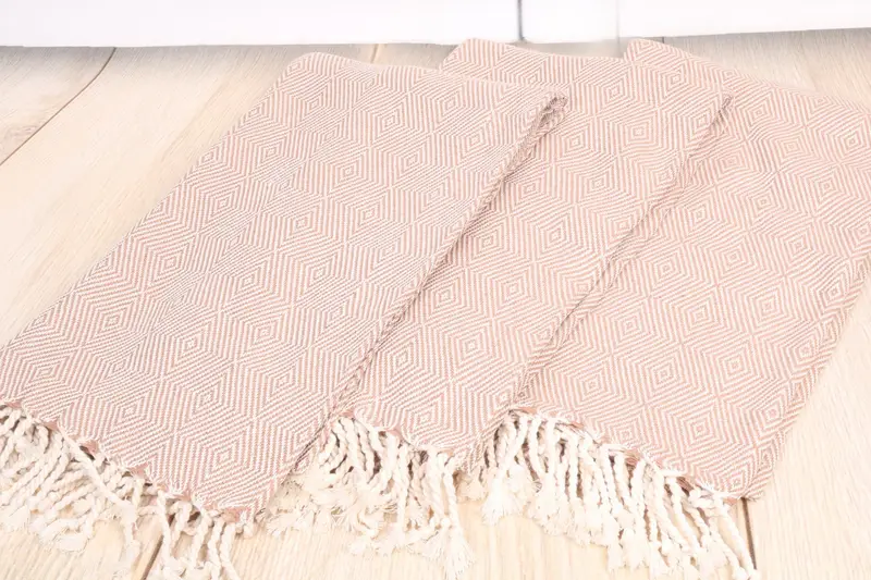 Handmade Turkish Towel, Scarf Towel, Personalized Gift For Her, Cotton towel, Bachelorette Party Gifts, Custom Gift, 74x40 Cotton Diamond Towel - 6