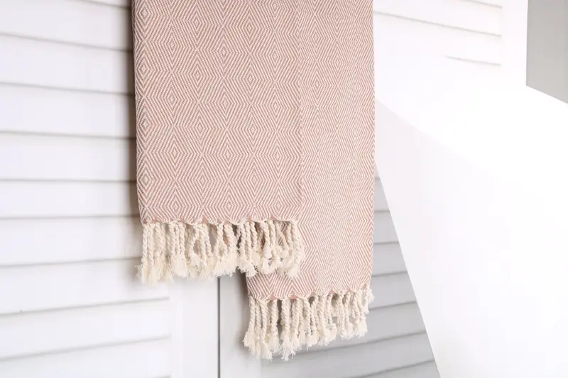 Handmade Turkish Towel, Scarf Towel, Personalized Gift For Her, Cotton towel, Bachelorette Party Gifts, Custom Gift, 74x40 Cotton Diamond Towel - 8