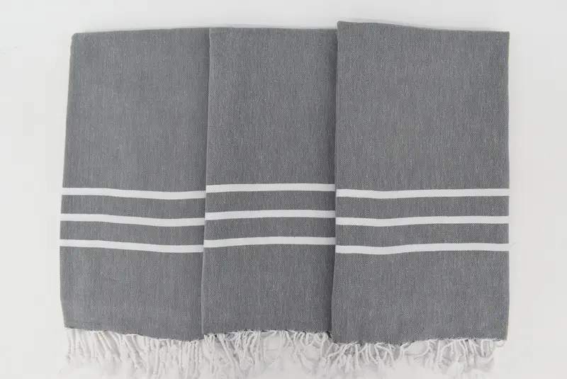 Best Beach Towel, Anniversary Gift For Her, Organic cotton peshtemal for spa and beach, Beach towel, 70x40 Cotton Striped Towel, Beach Towel Bulk - 6