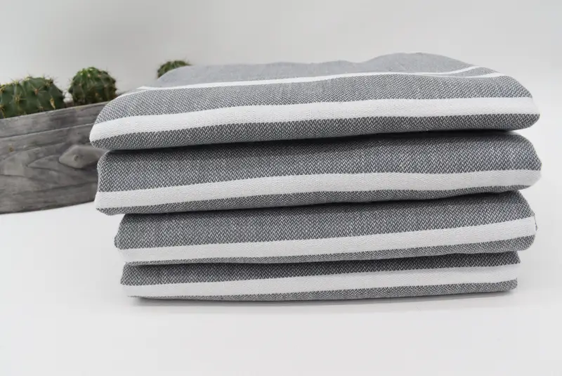 Best Beach Towel, Anniversary Gift For Her, Organic cotton peshtemal for spa and beach, Beach towel, 70x40 Cotton Striped Towel, Beach Towel Bulk - 7