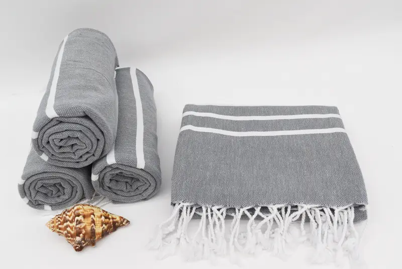 Best Beach Towel, Anniversary Gift For Her, Organic cotton peshtemal for spa and beach, Beach towel, 70x40 Cotton Striped Towel, Beach Towel Bulk - 8