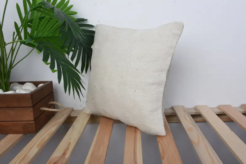 Kilim Pillow Cover, Authentic Cushion, Pillow Cover, Vintage Pillow, Kilim Cushion Sham, Accent Throw Cushion Cover, 14x14 White Pillow Case - 5