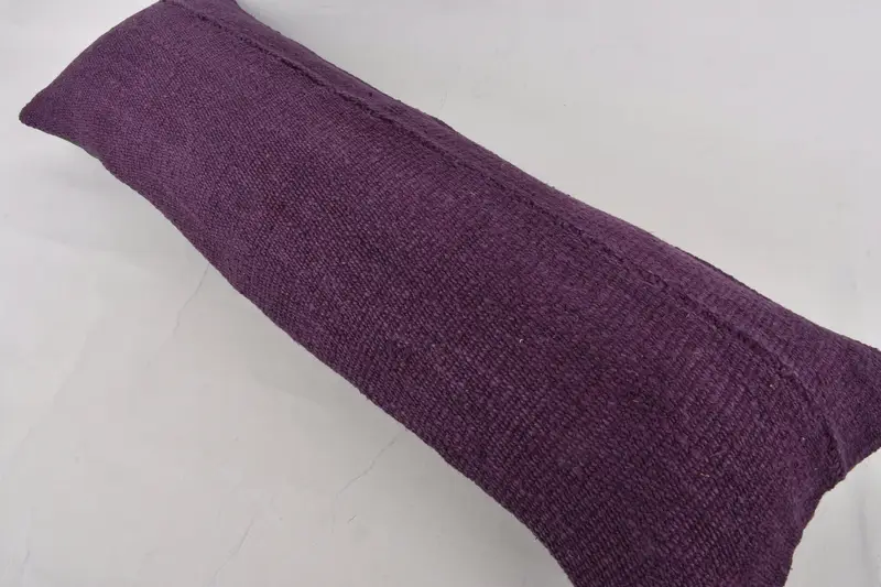 Outdoor Bolster Pillow Sham, Antique Pillows, Personalized Gift Pillow Cushion, Vintage Pillow, 12x36 Purple Pillow, Cushion, Handmade Kilim Cushion - 6