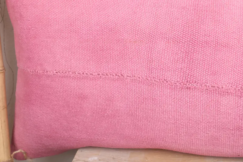 Decorative Throw Pillow Cover, Interior Designer Pillow, Throw Kilim Pillow, Pillow Case, Pillow for Sofa, Oriental Cushion, 16x48 Pink Pillow Sham - 3
