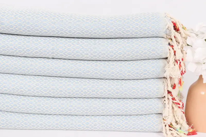 Embroidered Towel, Bachelor Towel, Sand-free towel, Holiday Towel, Bridal Shower Gifts, Large Turkish Towel, 70x40 Cotton Diamond Towel, Guest Towel - 3