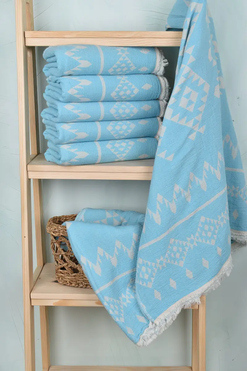 Wedding Shower Gift, Sand-resistant towel, Personalized Wedding Gift, Absorbent towel, Oversized Beach Towel, 70x40 Cotton Dolphin Patterned Towel - 4
