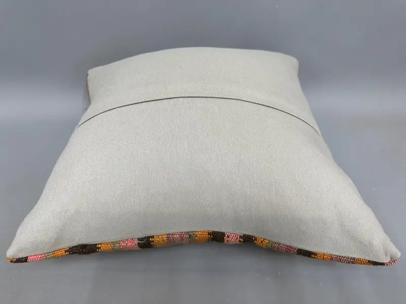 Pillow, Pattern Throw Cushion, Vintage Kilim Throw Pillow, Kilim Pillow, Vintage Kilim Pillow, 20x20 Pink Pillow Cover, Neutral Pillow - 7