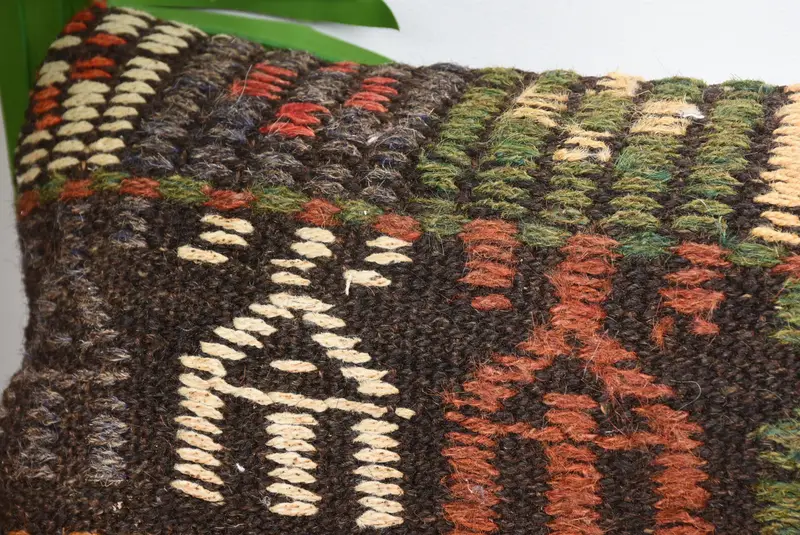 Boho Pillow Sham Cover, Pillow, Turkish Kilim Pillow, Antique Pillows, Pattern Throw Cushion, Authentic Pillow, 8x36 Green Pillow - 2