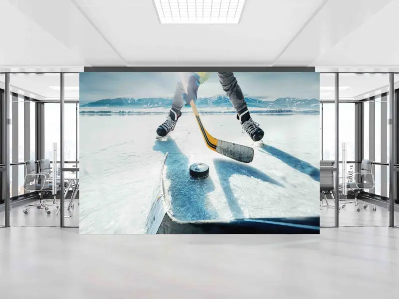 Son Moda Baskılı Duvar Kağıdı: Oyun Odanızı Buz Hokeyi Temasıyla Yükseltin