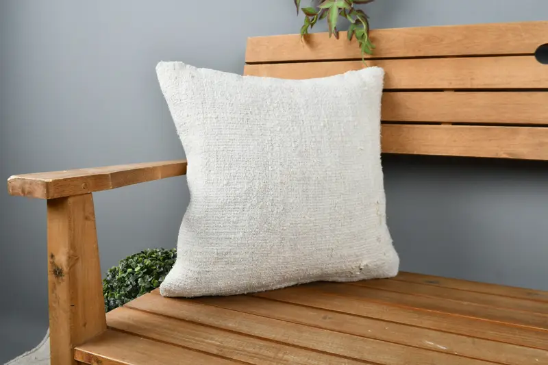 Pastel Pillow, Pet Pillow Cover, Pillow for Couch, 16x16 White Pillow Cover, Art Deco Cushion, Throw Kilim Pillow, Cushion Cover, Kilim Cushion Sham - 1