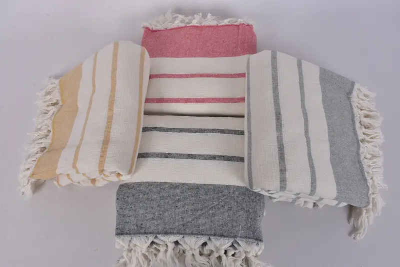 Custom Wedding Gift, Gym Towel, Monogram Beach Towel, 68x39 Cotton Striped Towel, Custom Towel Beach, Wedding Day Gift For Bride, Housewarming Gift - 6