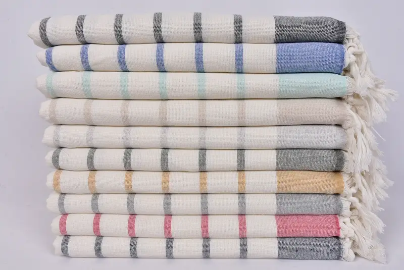 Custom Wedding Gift, Gym Towel, Monogram Beach Towel, 68x39 Cotton Striped Towel, Custom Towel Beach, Wedding Day Gift For Bride, Housewarming Gift - 2