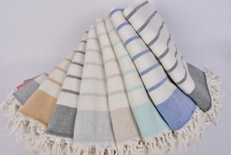 Custom Wedding Gift, Gym Towel, Monogram Beach Towel, 68x39 Cotton Striped Towel, Custom Towel Beach, Wedding Day Gift For Bride, Housewarming Gift - 4
