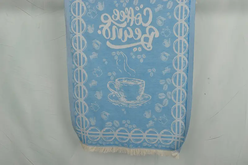 28x20 Cotton Coffee Patterned Towel, Organic Towel, Bachelor Bachelorette Party Favors, Personalized Gift, Monogram Kitchen Towel, Bridesmaid Gifts - 1