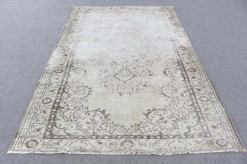 Yeşil Soyut Halı, 8,5x8,5 ft Zarif Dekor