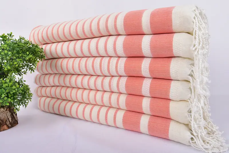 Customized Turkish Towel, Organic towel, Luxury Beach Towel, Spa Towel, Soft towel, Bachelor Gift, 70x40 Cotton Striped Towel, Sand-resistant towel - 3