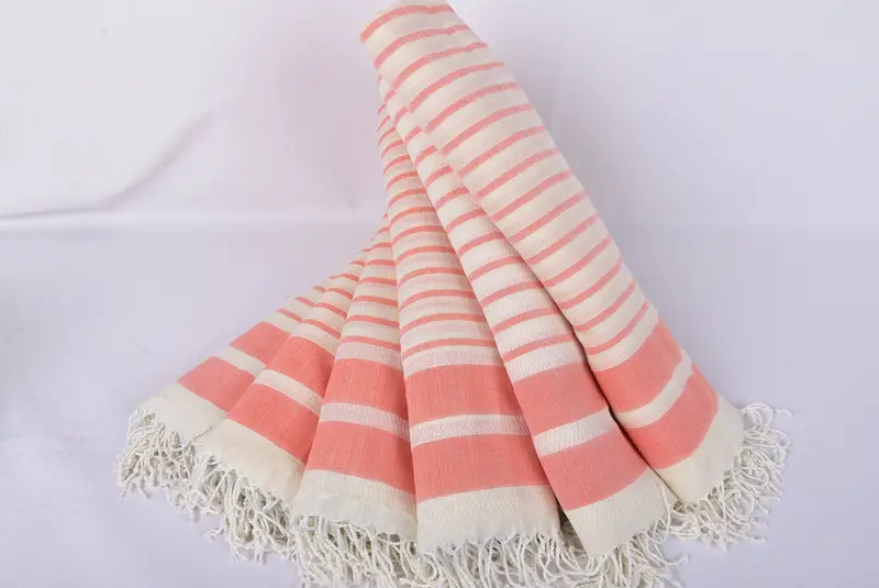 Customized Turkish Towel, Organic towel, Luxury Beach Towel, Spa Towel, Soft towel, Bachelor Gift, 70x40 Cotton Striped Towel, Sand-resistant towel - 4