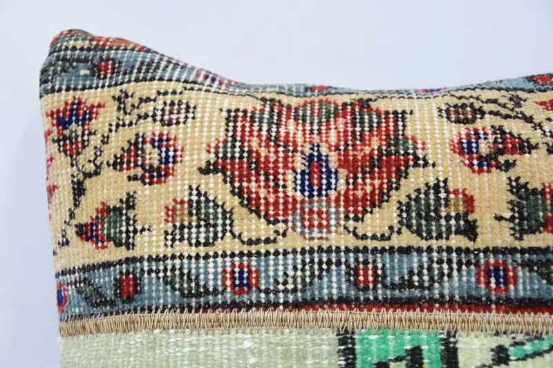 Toss Pillow, Vintage Kilim Pillow, Turkish Kilim Pillow, Customized Cushion Case, 16x16 Blue Pillow, Pillow for Couch, Cushion Cover - 2