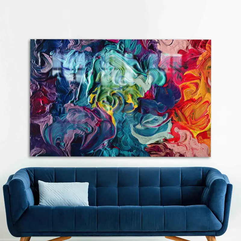 現代的なプリントガラス: カラフルでエレガント、多用途なデザイン