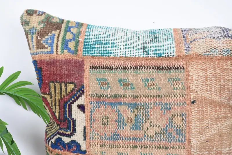 Kilim Cushion Sham, Bolster Throw Pillow Cover, Car Cushion Case, Cushion Case, 28x28 Blue Pillow Sham, Interior Designer Pillow, Turkish Pillow - 2