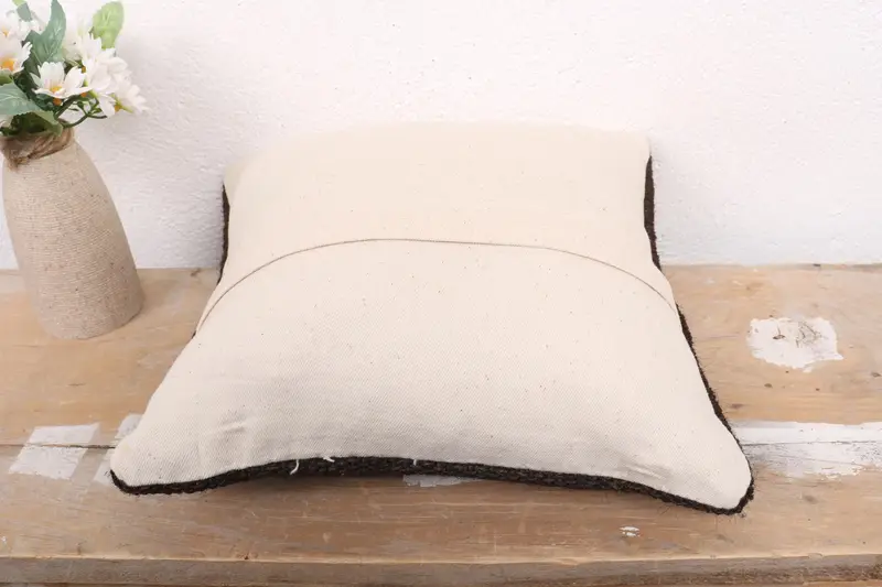 12x12 Black Pillow Cover, Cushion, Kilim Cushion Sham, Vintage Kilim Pillow Cushion Cover, Vintage Kilim Pillow, Boho Pillow Sham Cover - 7