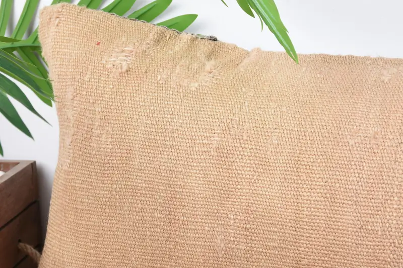 Interior Designer Pillow, Ethnical Kilim Rug Pillow, 12x43 Beige Cushion Case, Retro Throw Cushion Cover, Vintage Pillow, Pillow Case - 2