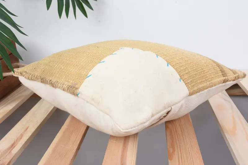 Kilim Pillow Cover, Bolster Cushion Cover, 12x12 Beige Cushion Case, Vintage Pillow, Pillow, Ethnical Kilim Rug Pillow, Outdoor Throw Cushion - 6