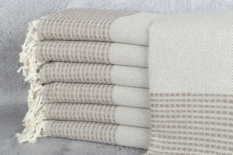 Personalized Beach Towel Brown Stripes, 36x69 Inches