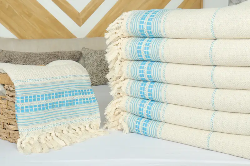 Aesthetic Blanket, Throw Blanket, Bachelorette Party Items, 96x94 Linen Striped Towel, Handmade Gift, Custom Blanket, Personalized Gifts - 4