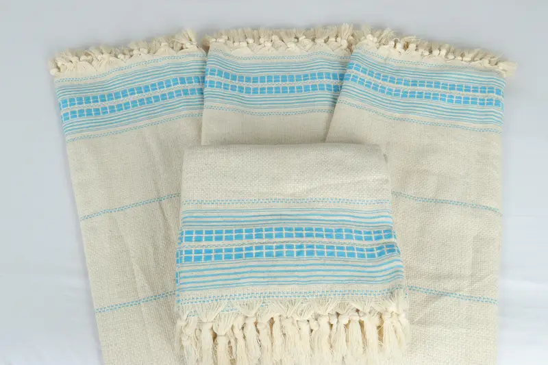 Aesthetic Blanket, Throw Blanket, Bachelorette Party Items, 96x94 Linen Striped Towel, Handmade Gift, Custom Blanket, Personalized Gifts - 5