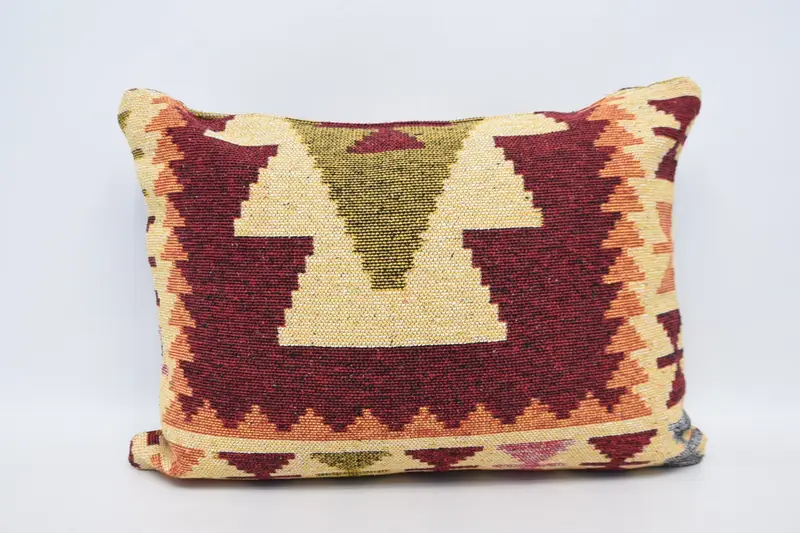 Turkish Geometric Pillow Sham, 20x28 inch Beige Gift Pillow Cover - 1