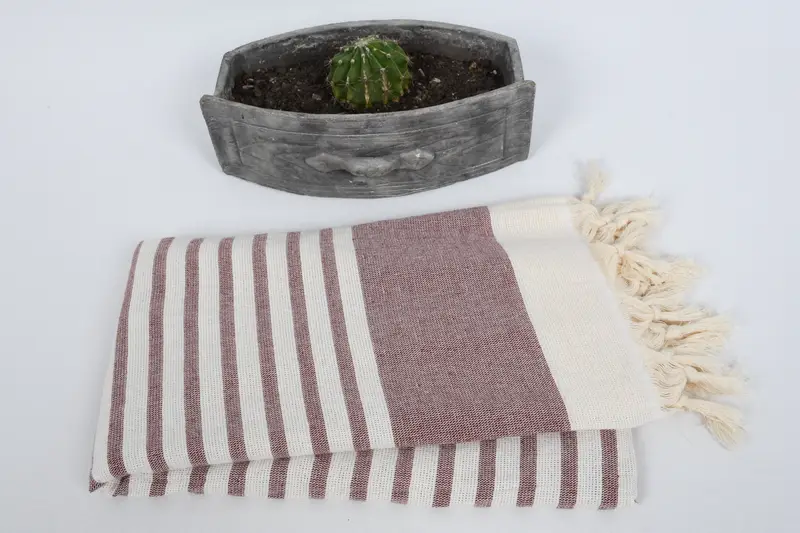 Lightweight Turkish towel, 64x36 Cotton Striped Terry Towel, Birthday Gift, Best Beach Towel, Thin towel, Holiday Towel, Bachelorette Towel - 6