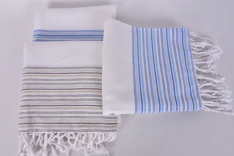 Gift For Him, Personalized Bridesmaid Gift, Valentines Gift, Organic Towel, Beach Wedding Favor, Lightweight towel, 70x40 Cotton Striped Towel - 6