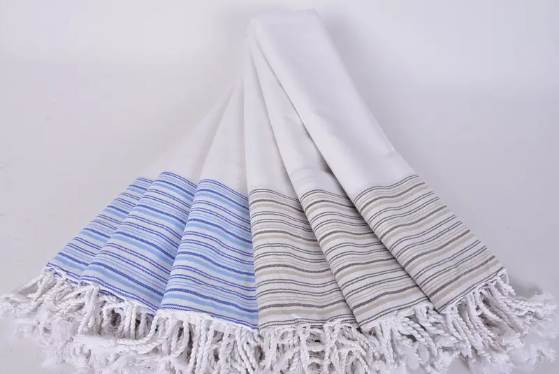 Gift For Him, Personalized Bridesmaid Gift, Valentines Gift, Organic Towel, Beach Wedding Favor, Lightweight towel, 70x40 Cotton Striped Towel - 4