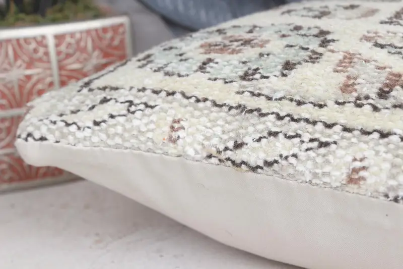 Vintage Kilim Throw Pillow, Vintage Kilim Pillow, Chair Pillow Sham, 12x12 Beige Cushion Cover, Turkish Pillow, Pillow Cover, Tapestry Pillow Case - 7