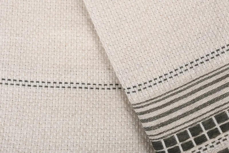 Decorative Blanket, Bachelorette Large Towel, Gift For Boyfriend, Bachelorette Party Favors, 96x94 Linen Striped Towel, Monogram Blanket - 6