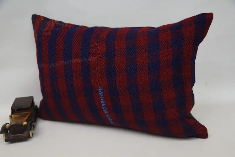 16x24 Blue Cushion, Gift Pillow, Couch Cushion Cover, Vintage Kilim Throw Pillow, Cushion Case, Bed Cushion Cover, Boho Pillow - 3