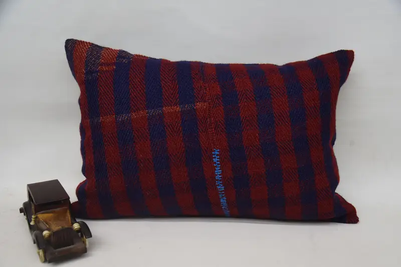 16x24 Blue Cushion, Gift Pillow, Couch Cushion Cover, Vintage Kilim Throw Pillow, Cushion Case, Bed Cushion Cover, Boho Pillow - 1
