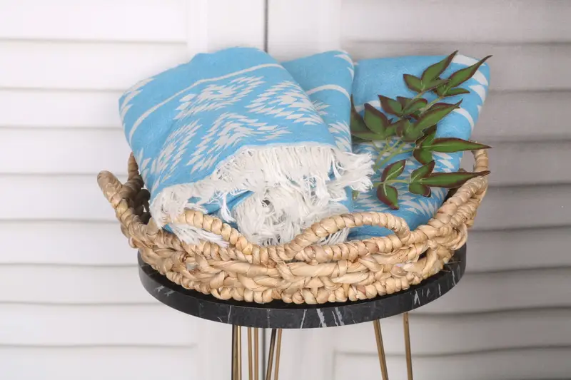 Personalized Turkish Towel, Bulk Order Towel, Bridal Shower Favors, Oversized Beach Towel, Hammam towel, 70x36 Cotton Kilim Towel, Embroidery Towels - 6