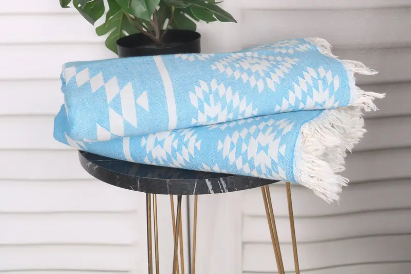 Personalized Turkish Towel, Bulk Order Towel, Bridal Shower Favors, Oversized Beach Towel, Hammam towel, 70x36 Cotton Kilim Towel, Embroidery Towels - 4