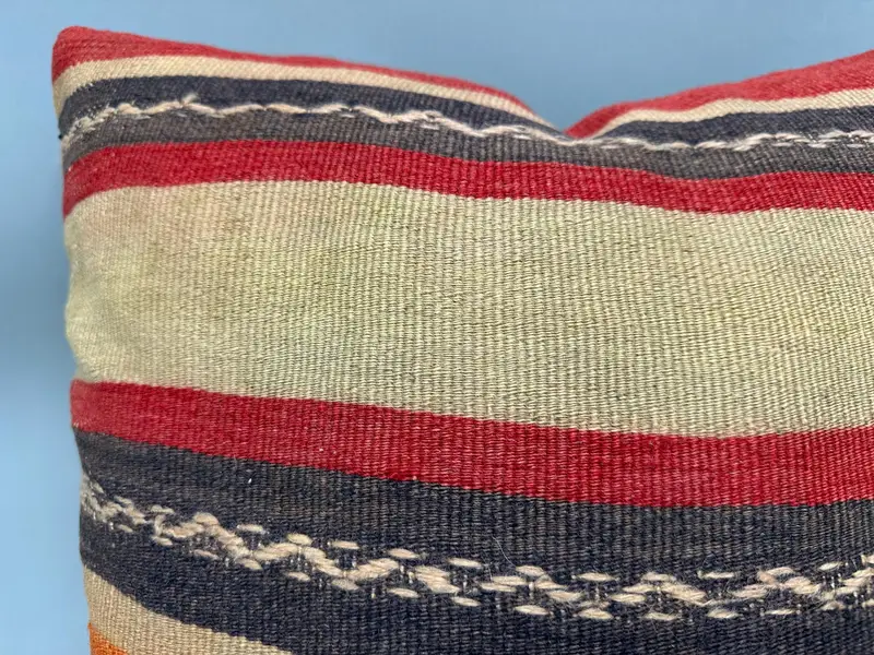 Kilim Pillow Cover, Authentic Pillow Case, Pillow for Couch, 20x20 Beige Pillow Cover, Cushion Cover, Ethnical Kilim Rug Pillow - 5