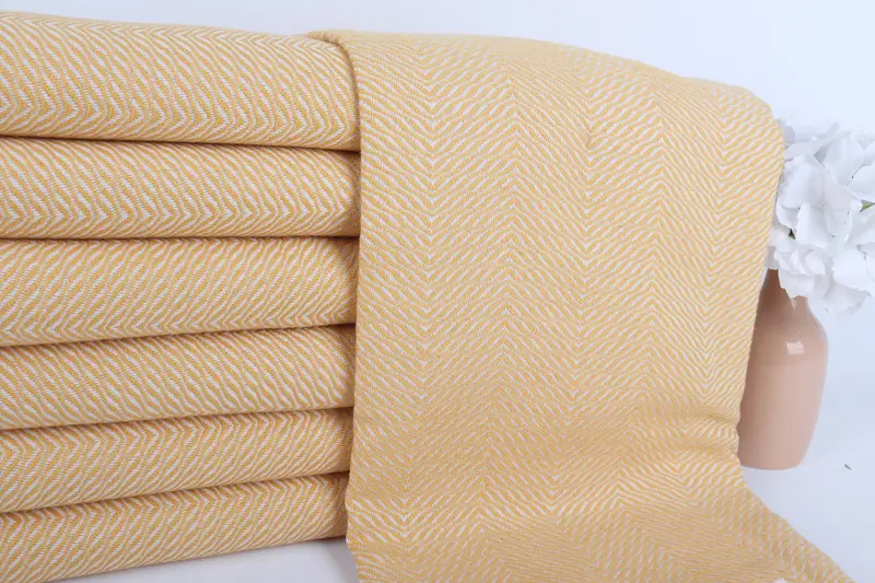 Sand-resistant Turkish towel for the beach, Bridesmaid Gift Towel, Employee Gifts, Wedding Gift, 70x40 Cotton Chevron Towel, Quick-dry towel - 2