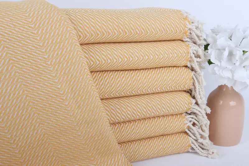 Sand-resistant Turkish towel for the beach, Bridesmaid Gift Towel, Employee Gifts, Wedding Gift, 70x40 Cotton Chevron Towel, Quick-dry towel - 1